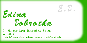 edina dobrotka business card